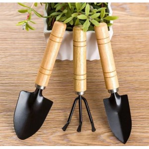 家用种花小铲子园艺工具三件套绿植多肉松土铁铲铁铁锹盆栽花铲